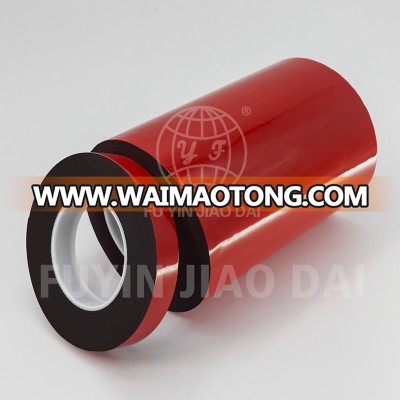 0.4mm black acrylic tape with red liner