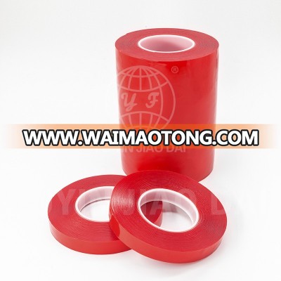 2.0mm clear acrylic tape with red liner or white paper